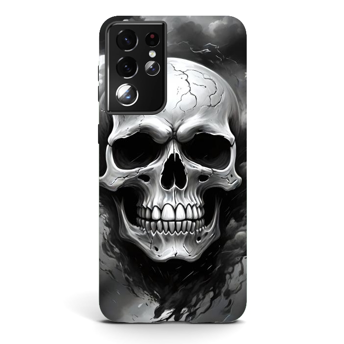 Galaxy S21 ultra StrongFit Dark Skull by JohnnyVillas