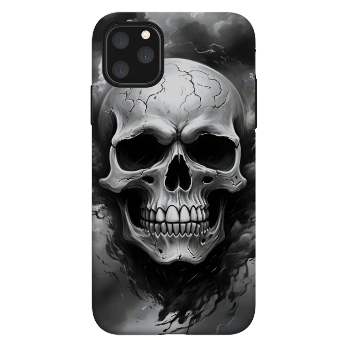 iPhone 11 Pro Max StrongFit Dark Skull by JohnnyVillas