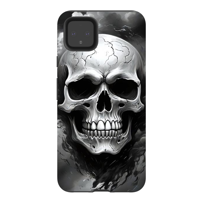 Pixel 4XL StrongFit Dark Skull by JohnnyVillas