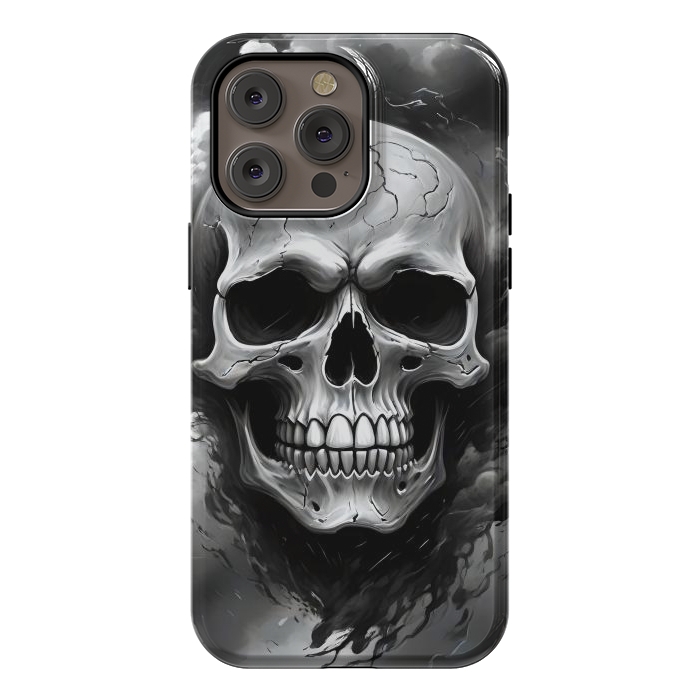 iPhone 14 Pro max StrongFit Dark Skull by JohnnyVillas