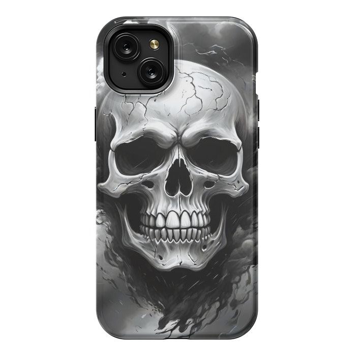 iPhone 15 Plus StrongFit Dark Skull by JohnnyVillas