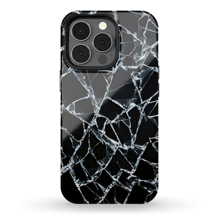 iPhone 13 pro StrongFit Broken Glass by JohnnyVillas