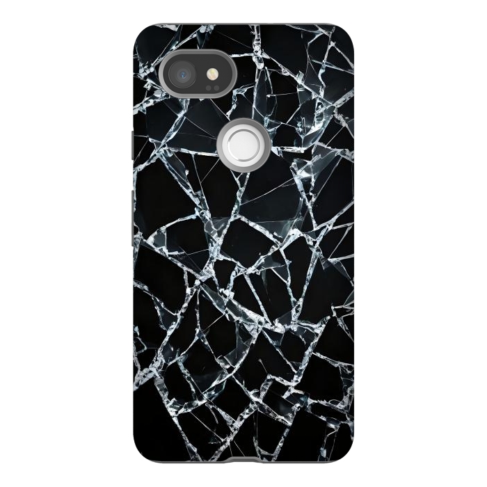 Pixel 2XL StrongFit Broken Glass by JohnnyVillas