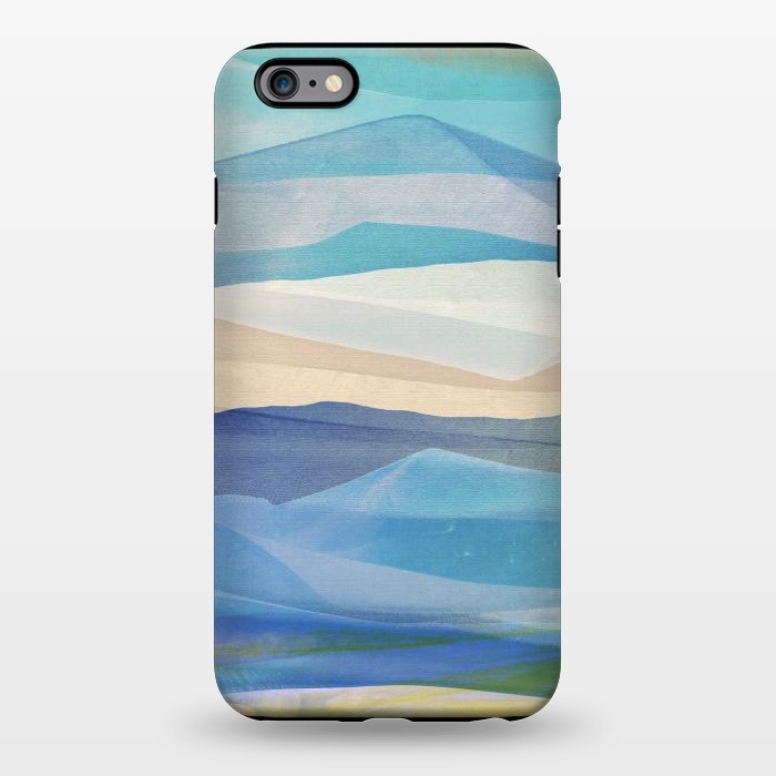 iPhone 6/6s plus StrongFit Blue abstract mountain landscape - painted mountains by Oana 