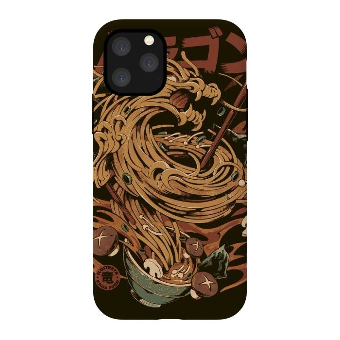 iPhone 11 Pro StrongFit Noodle Dragon by Ilustrata