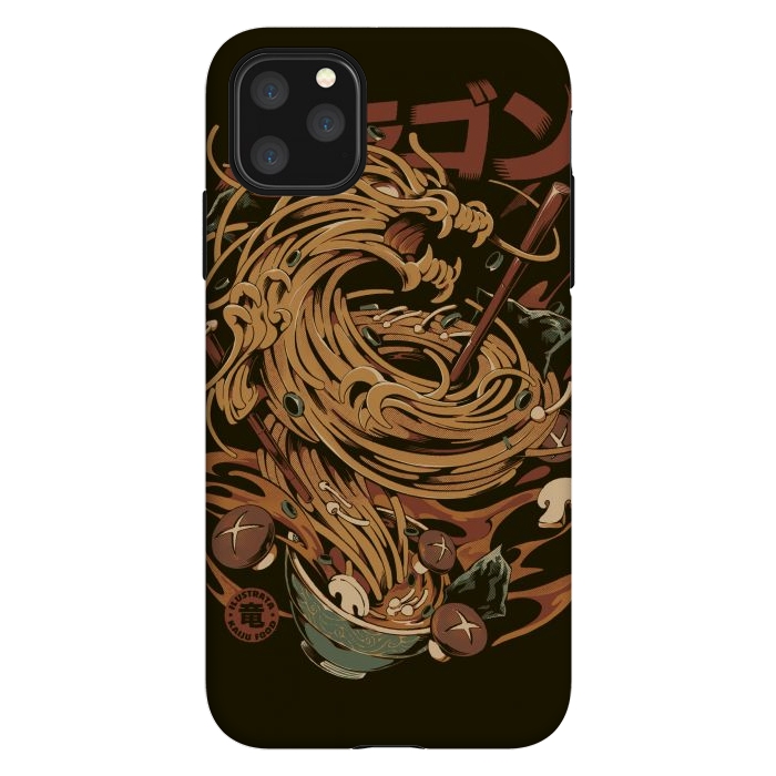 iPhone 11 Pro Max StrongFit Noodle Dragon by Ilustrata