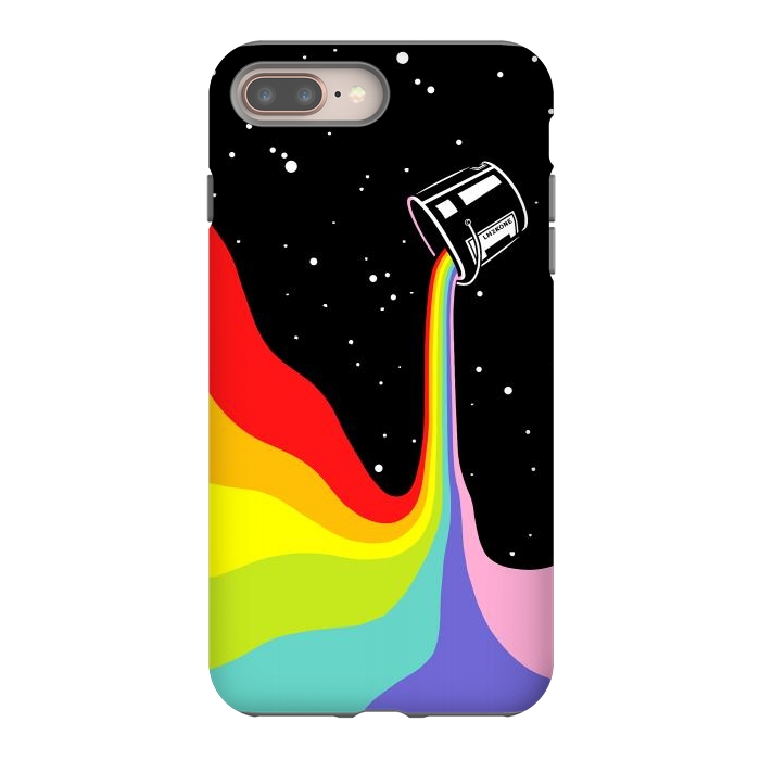 iPhone 7 plus StrongFit Space Paint Rainbow  by LM2Kone