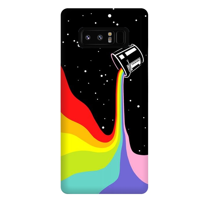 Galaxy Note 8 StrongFit Space Paint Rainbow  by LM2Kone