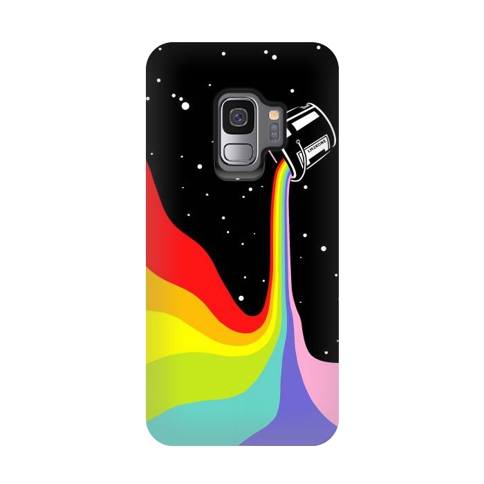 Galaxy S9 StrongFit Space Paint Rainbow  by LM2Kone