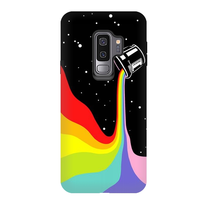 Galaxy S9 plus StrongFit Space Paint Rainbow  by LM2Kone