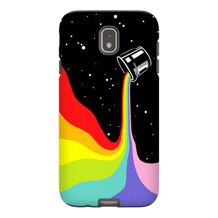 Galaxy J7 StrongFit Space Paint Rainbow  by LM2Kone