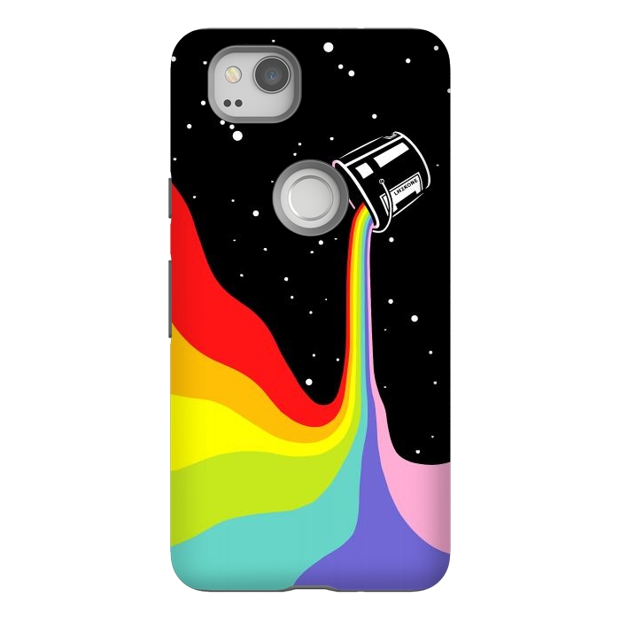 Pixel 2 StrongFit Space Paint Rainbow  by LM2Kone