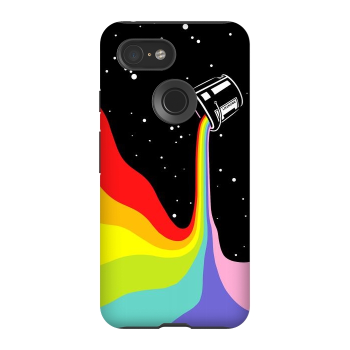 Pixel 3 StrongFit Space Paint Rainbow  by LM2Kone