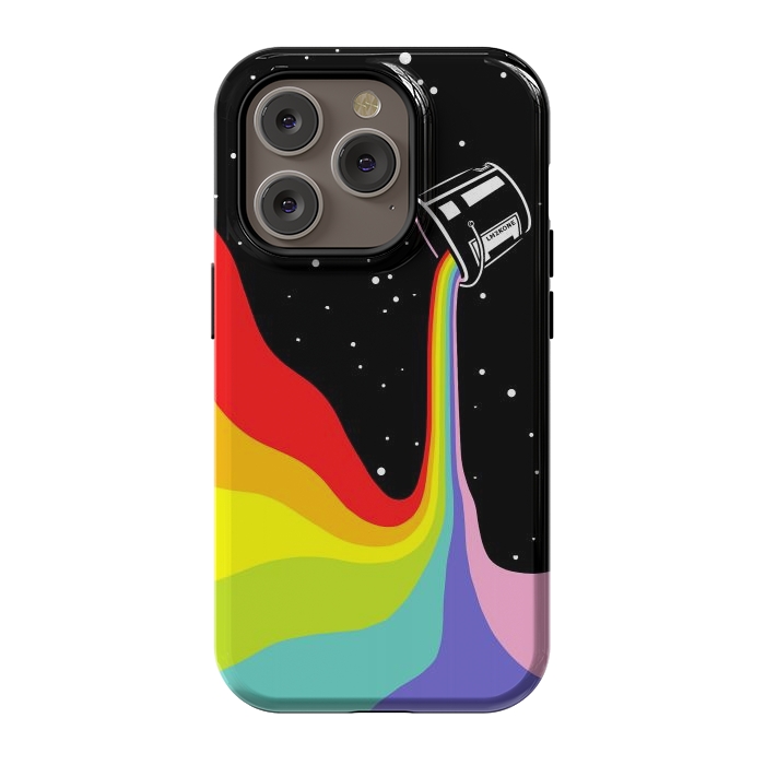 iPhone 14 Pro StrongFit Space Paint Rainbow  by LM2Kone