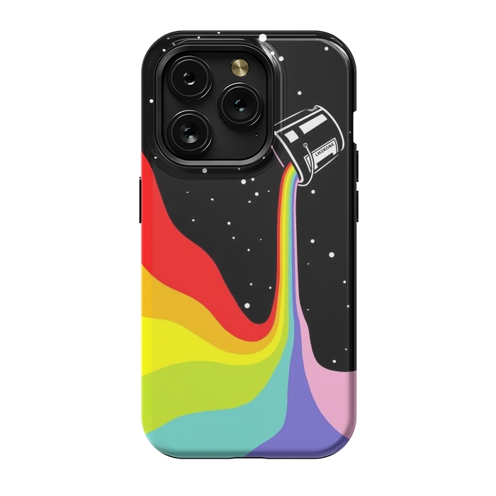 iPhone 15 Pro StrongFit Space Paint Rainbow  by LM2Kone