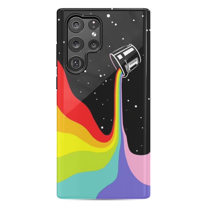 Galaxy S22 Ultra StrongFit Space Paint Rainbow  by LM2Kone