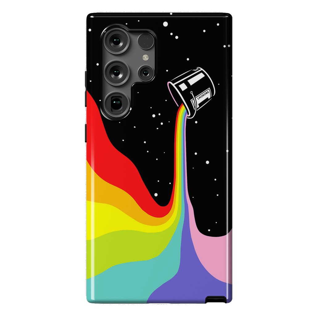 Galaxy S24 Ultra StrongFit Space Paint Rainbow  by LM2Kone