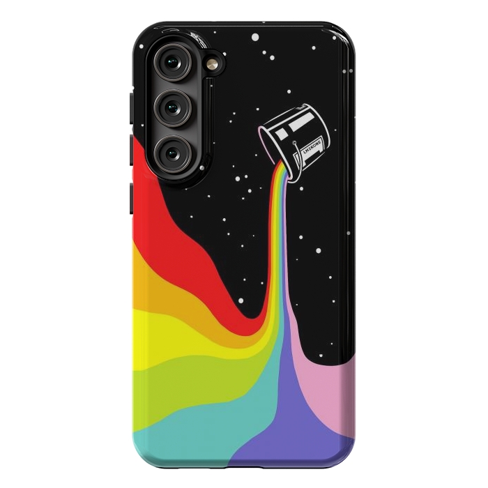 Galaxy S23 Plus StrongFit Space Paint Rainbow  by LM2Kone