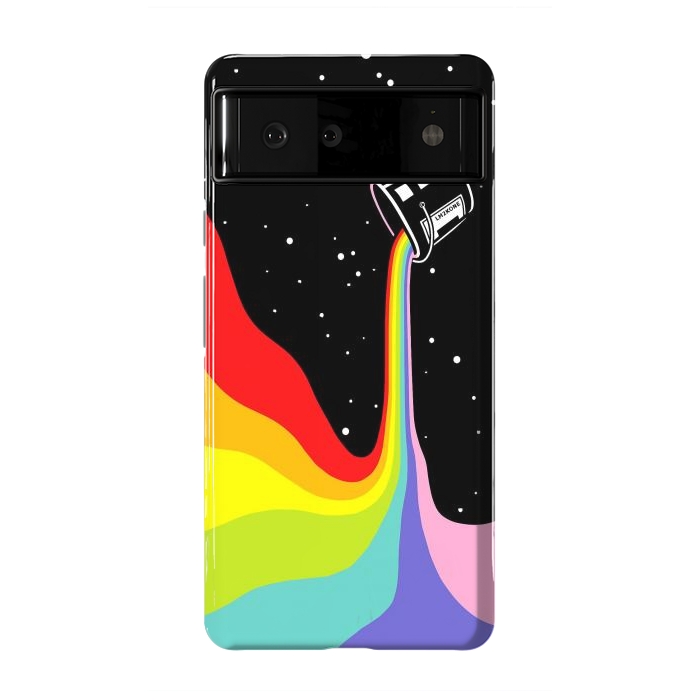 Pixel 6 StrongFit Space Paint Rainbow  by LM2Kone