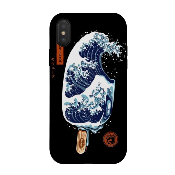 iPhone Xs / X StrongFit Great Wave Ice Cream by LM2Kone