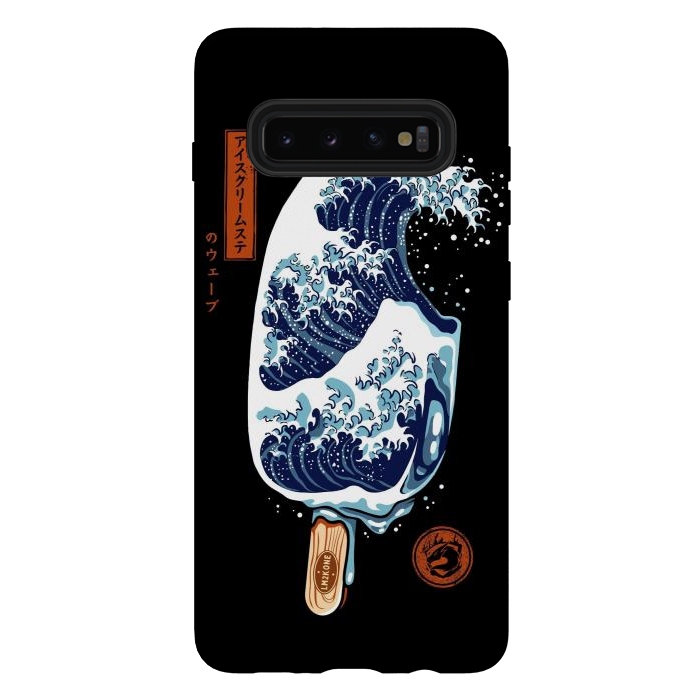 Galaxy S10 plus StrongFit Great Wave Ice Cream by LM2Kone