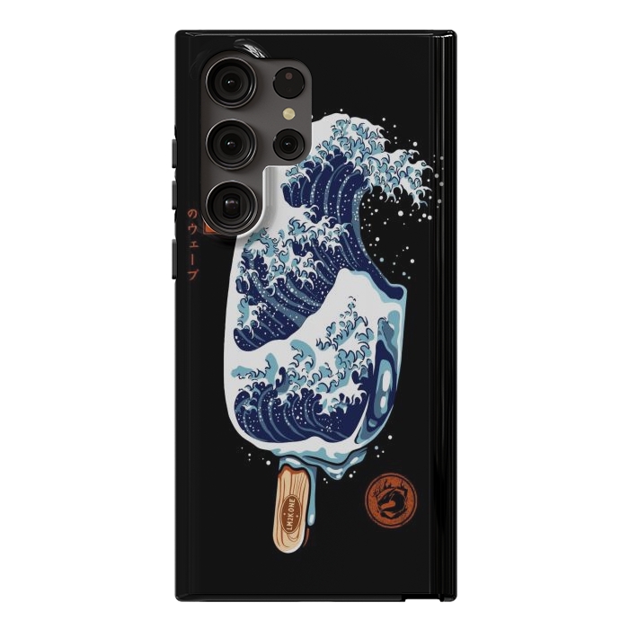 Galaxy S23 Ultra StrongFit Great Wave Ice Cream by LM2Kone