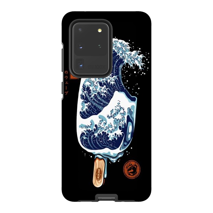 Galaxy S20 Ultra StrongFit Great Wave Ice Cream by LM2Kone