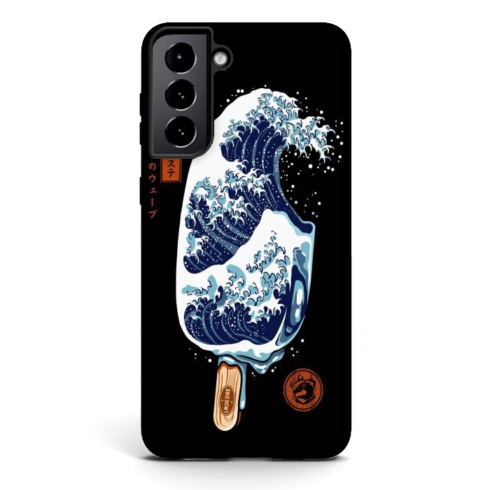 Galaxy S21 plus StrongFit Great Wave Ice Cream by LM2Kone