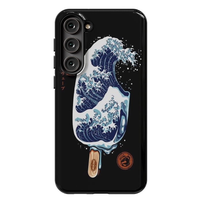 Galaxy S23 Plus StrongFit Great Wave Ice Cream by LM2Kone