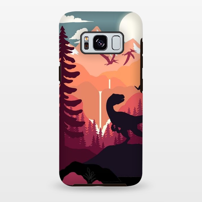 Galaxy S8 plus StrongFit Jurassic Raptor Outdoors by LM2Kone