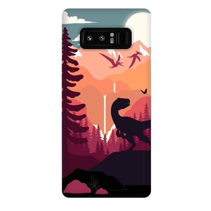 Galaxy Note 8 StrongFit Jurassic Raptor Outdoors by LM2Kone