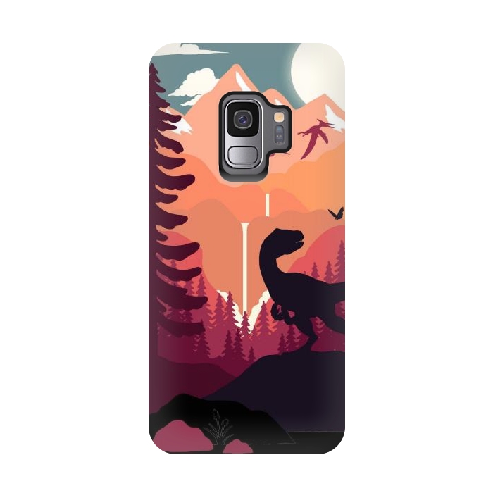 Galaxy S9 StrongFit Jurassic Raptor Outdoors by LM2Kone