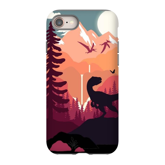 iPhone 8 StrongFit Jurassic Raptor Outdoors by LM2Kone