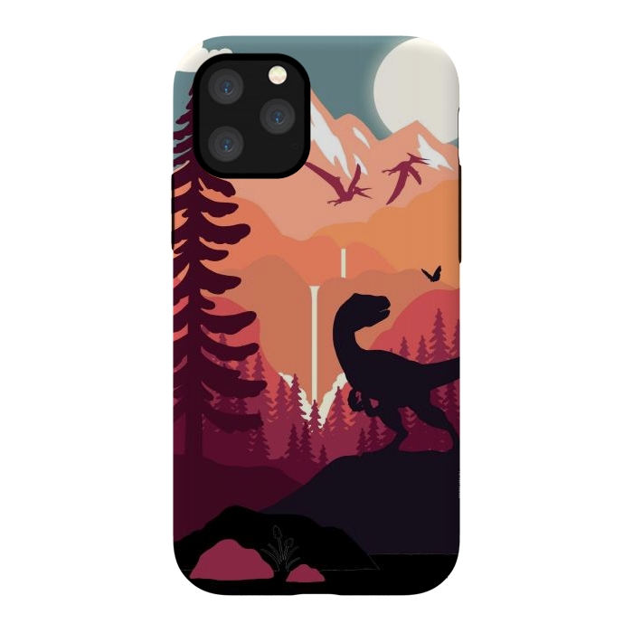 iPhone 11 Pro StrongFit Jurassic Raptor Outdoors by LM2Kone