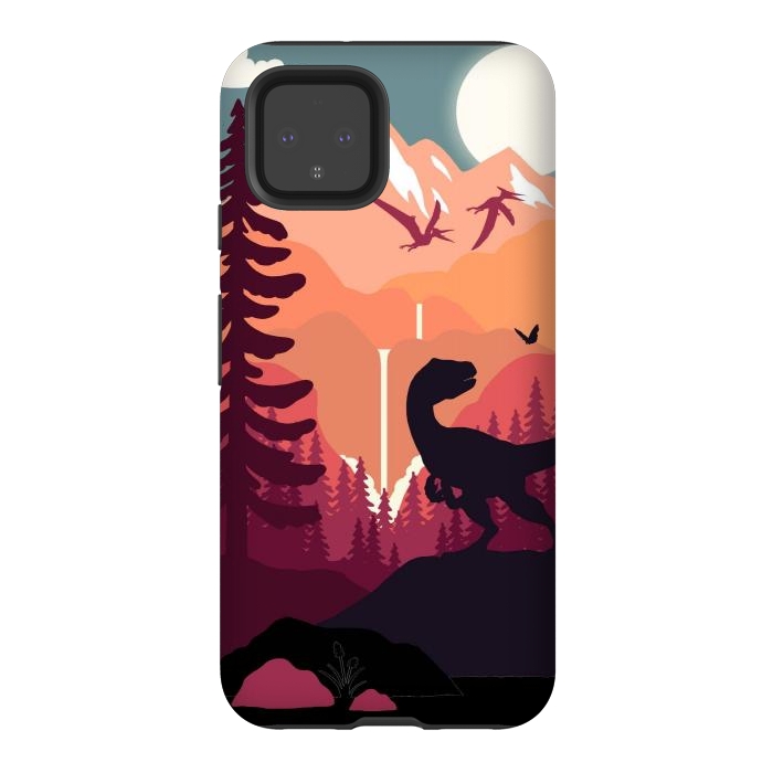 Pixel 4 StrongFit Jurassic Raptor Outdoors by LM2Kone