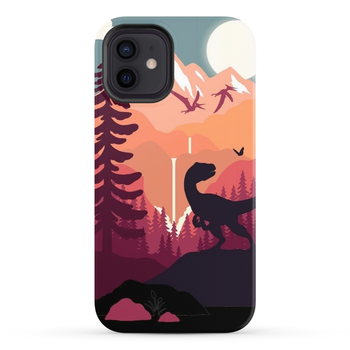 iPhone 12 StrongFit Jurassic Raptor Outdoors by LM2Kone