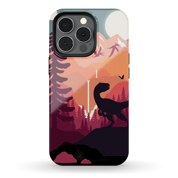 iPhone 13 pro StrongFit Jurassic Raptor Outdoors by LM2Kone