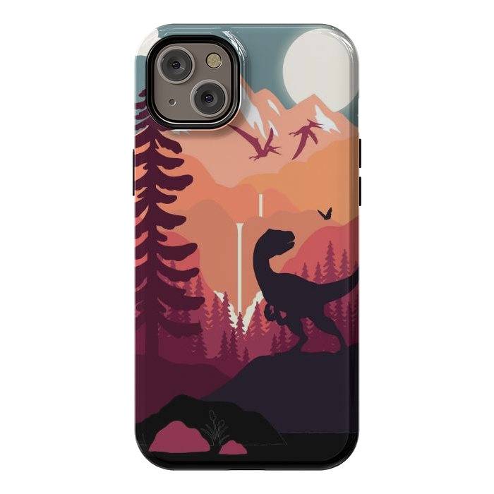 iPhone 14 Plus StrongFit Jurassic Raptor Outdoors by LM2Kone