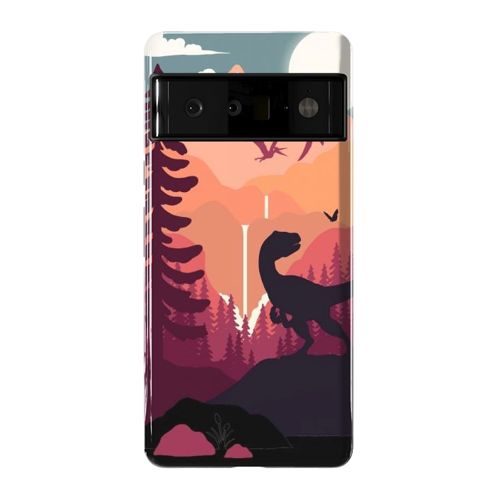 Pixel 6 Pro StrongFit Jurassic Raptor Outdoors by LM2Kone