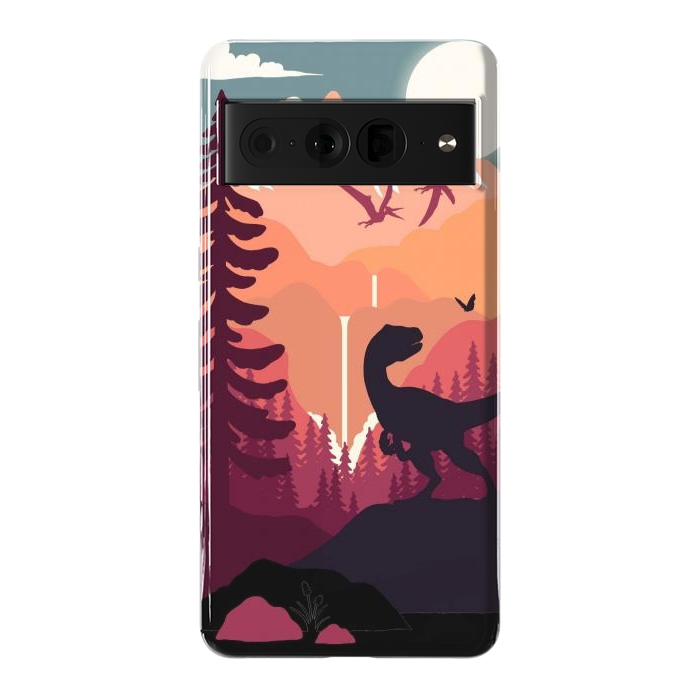 Pixel 7 Pro StrongFit Jurassic Raptor Outdoors by LM2Kone