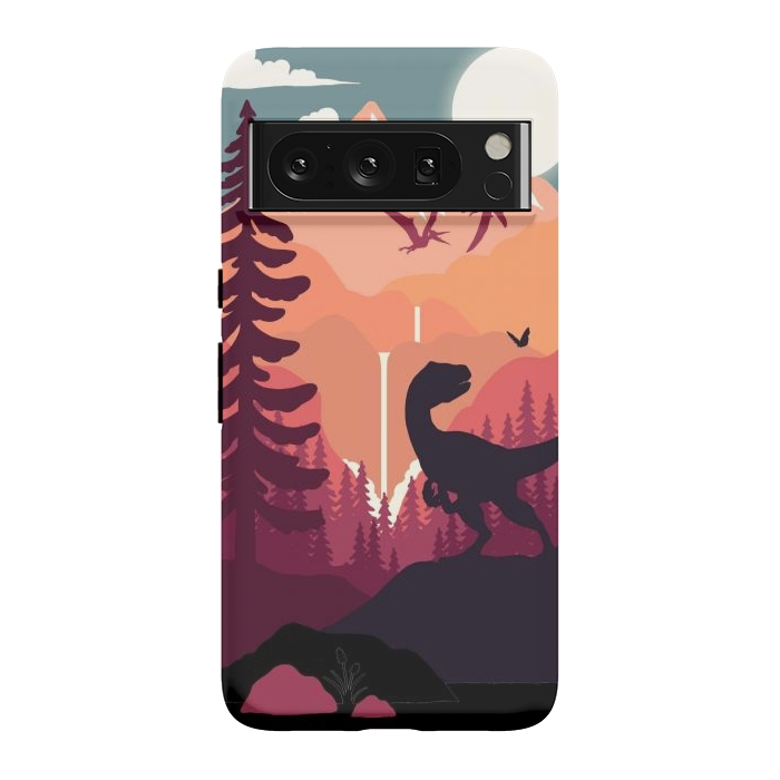 Pixel 8 Pro StrongFit Jurassic Raptor Outdoors by LM2Kone