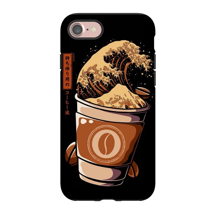 iPhone 7 StrongFit Great Wave of Takeout Coffee by LM2Kone