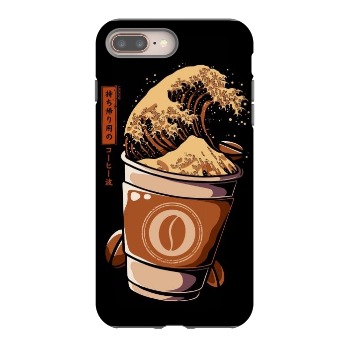 iPhone 7 plus StrongFit Great Wave of Takeout Coffee by LM2Kone