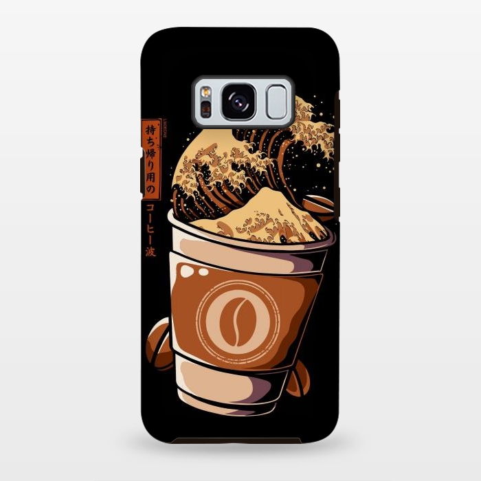 Galaxy S8 plus StrongFit Great Wave of Takeout Coffee by LM2Kone