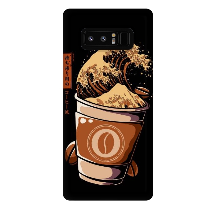 Galaxy Note 8 StrongFit Great Wave of Takeout Coffee by LM2Kone