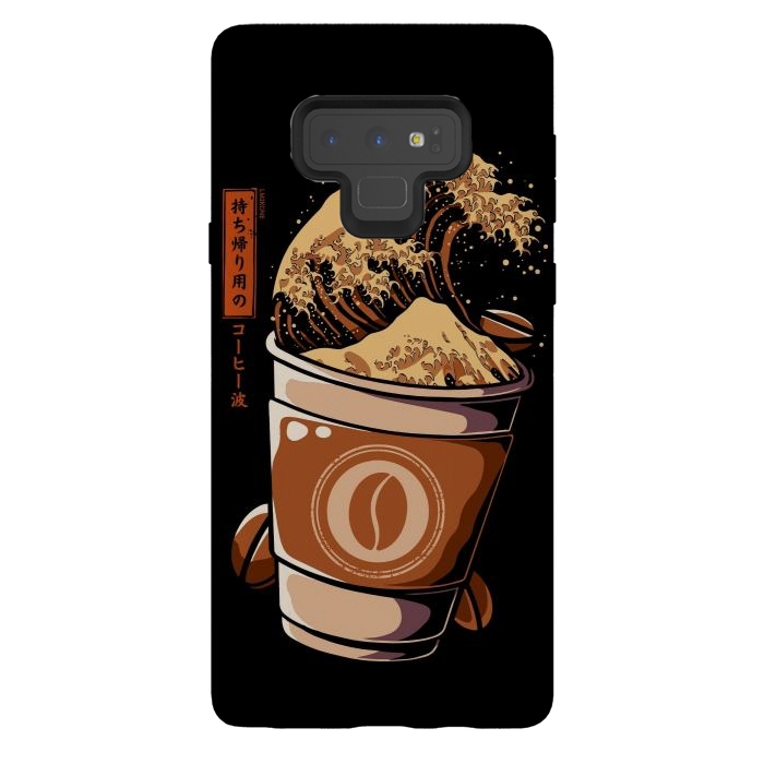 Galaxy Note 9 StrongFit Great Wave of Takeout Coffee by LM2Kone