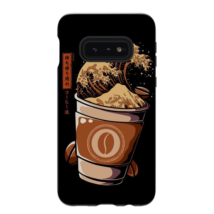 Galaxy S10e StrongFit Great Wave of Takeout Coffee by LM2Kone