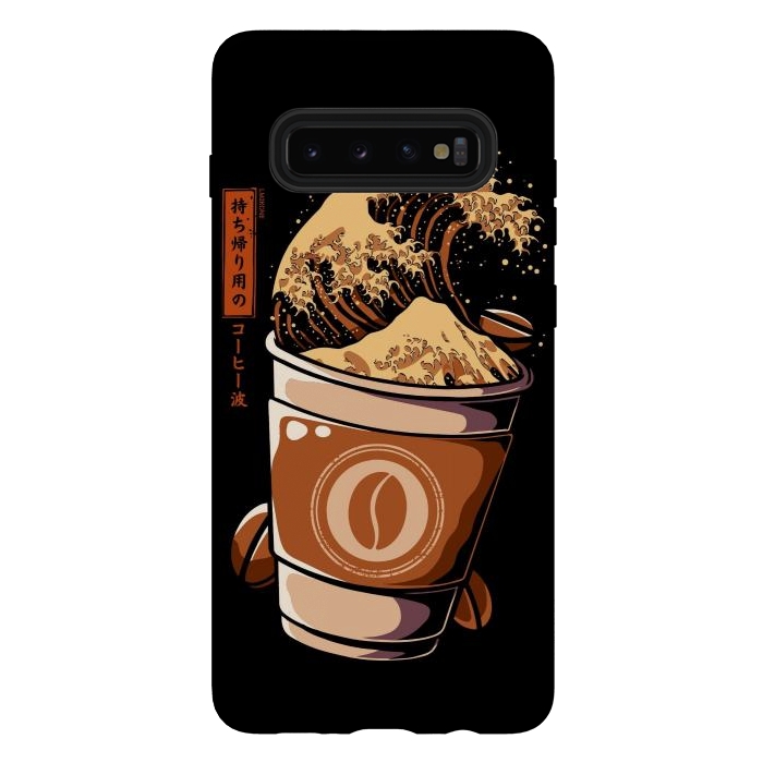 Galaxy S10 plus StrongFit Great Wave of Takeout Coffee by LM2Kone