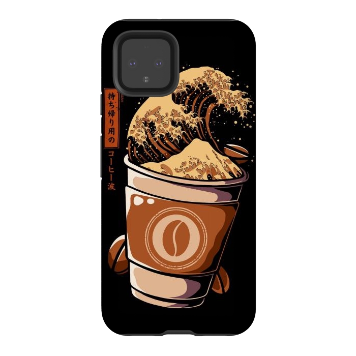 Pixel 4 StrongFit Great Wave of Takeout Coffee by LM2Kone