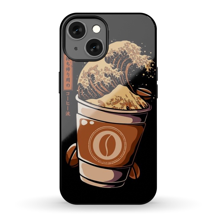 iPhone 13 StrongFit Great Wave of Takeout Coffee by LM2Kone